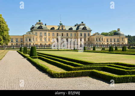 Formale Gärten Drottningholm Palace in der Nähe von Stockholm Schweden Stockfoto