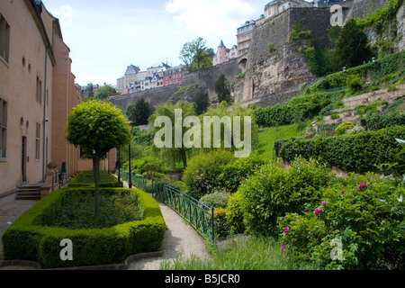 Blick auf Luxemburg Zentrum von Neumünster Luxemburg 2006 Stockfoto