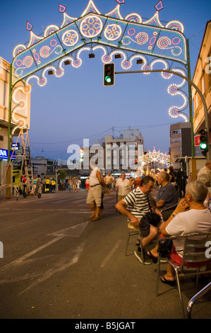 Straße Szene Fiesta der Mauren und Christen Guardamar Del Segura Spanien spanische feste Stockfoto