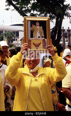 Thai Anti-Regierungs-Demonstranten (PAD), Bangkok Stockfoto