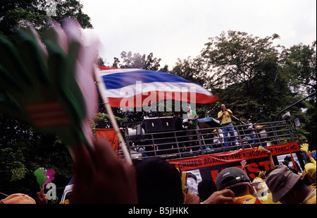 Thai Anti-Regierungs-Demonstranten (PAD), Bangkok Stockfoto