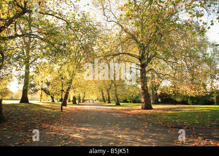 Ein Blick in Richtung der Musikpavillon im Battersea Park ein Oktobertag Stockfoto