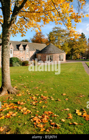 Das Besucherzentrum der Crathes Castle,-Banchory, Aberdeenshire, Schottland, Großbritannien. Stockfoto