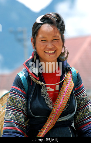 Schwarze Hmong Sapa Northern Vietnam Stockfoto