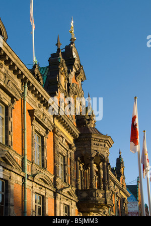 Nahaufnahme der das Rathaus in Malmø, Schweden. Stockfoto