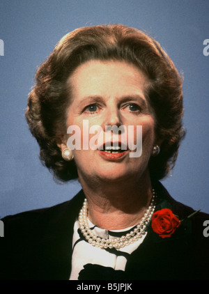 Lady Thatcher Margaret Thatcher Premierminister Margaret Thatcher Baroness abgebildet auf dem Höhepunkt ihrer Macht Stockfoto