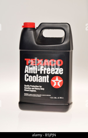 Eine Gallone Behälter mit Texaco anti-Freeze Automotor Kühlmittel Stockfoto