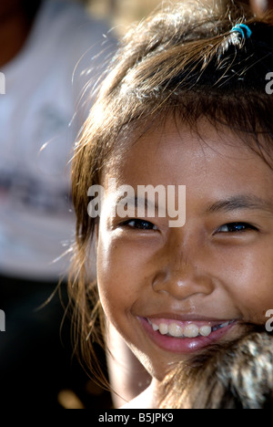 Kambodscha Kompong Chhnang Kinder vom Flussufer Stockfoto