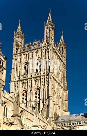 Gloucester Turm der Kathedrale, Gloucester, England. Stockfoto