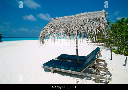 Coco Palm Resort auf den Malediven - Insel Dunikolu- Stockfoto