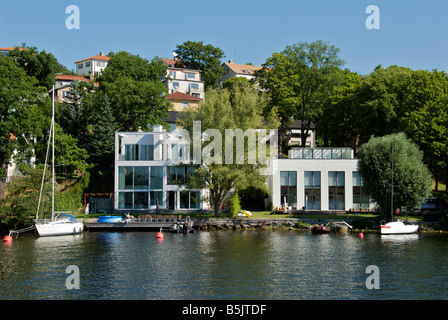 Modische Ufer beherbergt Kungsholmen-Stockholm-Schweden Stockfoto