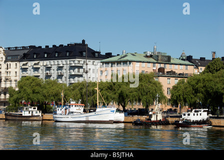 Waterfront und Wohnung Blöcke Kungsholmen-Stockholm-Schweden Stockfoto