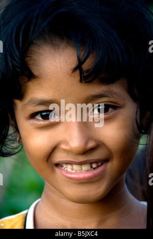 Kambodscha Kompong Chhnang Kinder vom Flussufer Stockfoto