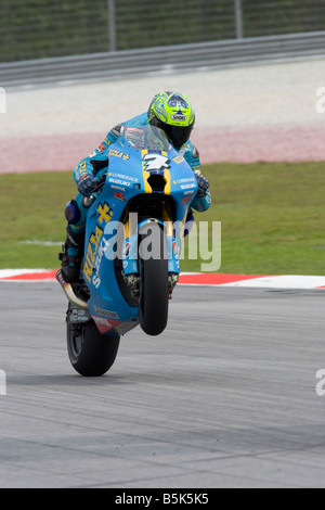 Australische Chris Vermuelen der Rizla Suzuki Motogp 2008 Polini Malaysian Motorrad Grand Prix Sepang Malaysia 17. Oktober 2008 Stockfoto