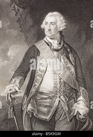 Edward Hawke, 1. Baron Hawke, 1705 - 1781. Admiral in der britischen Royal Navy. Stockfoto