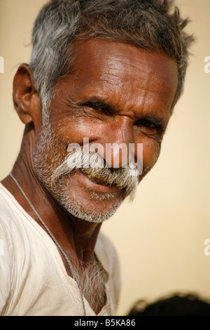 Alten Rajasthani Bauern in Indien pushkar Stockfoto