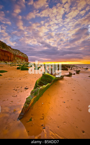 Wrack des Sheraton unterhalb Hunstanton Klippen Stockfoto