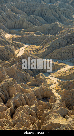 Borrego Badlands Zeitpunkt Schriftarten, Sunrise im Anza Borrego Desert State Park, Kalifornien, USA Stockfoto