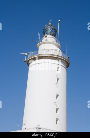 Malaga-Costa Del Sol-Spanien-Leuchtturm Stockfoto