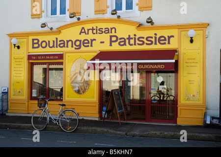 Artisan Boulanger Patissier in St Jean de Monts, Vendee, Frankreich Stockfoto