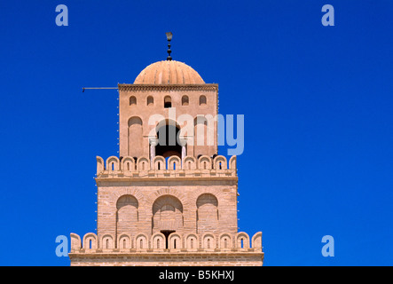 Kairouan Tunesien Minarett von Kairouan in Sidi Obqa Moschee Stockfoto