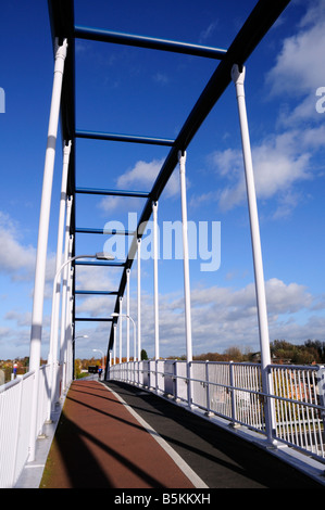 Die Jane Coston Zyklus Brücke über die Autobahn A14 bei Milton Cambridge England UK Stockfoto