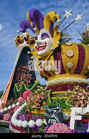 FTD Rose Parade Float Turnier besondere Trophäe "Die Magie der Fastnacht" Los Angeles California Stockfoto