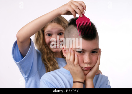 Mohawk Haarschnitt Stockfoto