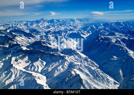 Luftaufnahme, Anden in der Nähe von Santiago, Chile Stockfoto