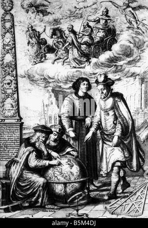 Hevelius, Johannes, 28.1.1611 - 28.1.1687, Deutscher Astronom, Werke, 'Machina Coelestris", Titel, Kupferstich, Danzig, 1673, Artist's Urheberrecht nicht geklärt zu werden. Stockfoto