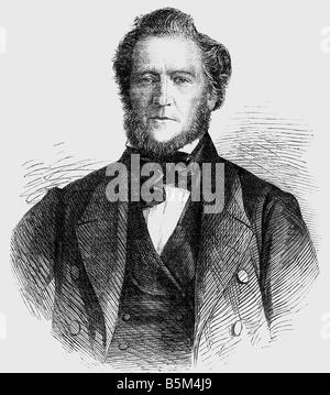 Young, Brigham, 1.6.1801 - 22.8.1877, amerikanischer Geistlicher und Politiker, Porträt, Holzgravur, The Illustrated London News, 15.11.1861, Stockfoto