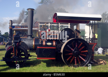 Lokomobile in Dampf bei der Astle Park-Rallye Stockfoto