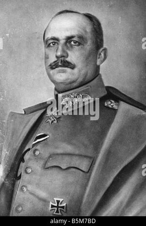 1 L67 A1916 E Ludendorff Farbe Lithographie 1916 Ludendorff Erich preußischen General ab 1916 1. Quartermaster general de Su Stockfoto