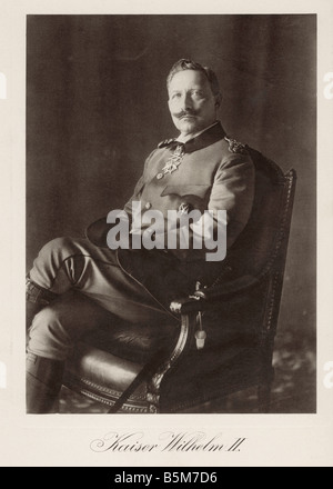 1 W46 B1914 4 Kaiser Wilhelm II Foto 1914 Wilhelm II deutscher Kaiser 1888 1918 Berlin 27. Januar 1859 Haus Doorn Niederlande 4 Stockfoto