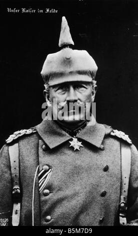 1 W46 B1915 E Wilhelm II. am Schlachtfeld Foto C 1915 Wilhelm II deutscher Kaiser 1888 1918 Berlin 27 1 1859 Haus Doorn Niederlande Stockfoto