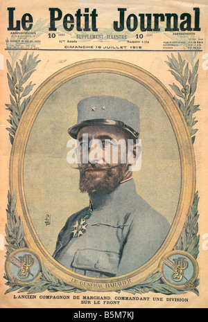 1FK 2424 C1916 E allgemeine Baratier Petit Journal 1916 Baratier Albert Erneste Augustin französischen Generals und Traveller von Afrika Bel Stockfoto