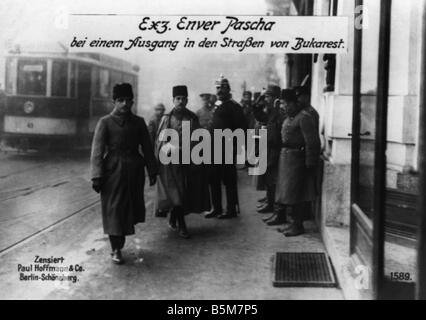 1TK 10 F1917 E Enver Pascha in Bukarest Foto C 1917 Enver Pascha türkischer General und Politiker 1914-18 Kriegsminister Constantinop Stockfoto