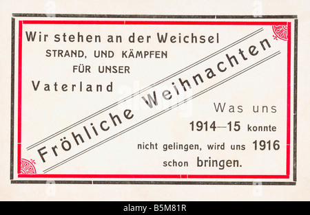 2 F15 P1 1915 3 patriotischen Weihnachtskarte 1915 Weihnachten Postkarten Froehliche Wohnaccesoires Wir Stehen einer der Weichsel Strang Und k Stockfoto
