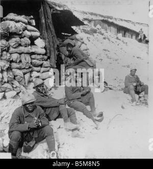 2 G55 H1 1915 2 Weltkrieg französische afrikanische Soldaten Geschichte Weltkrieg Hilfs-Truppen französische afrikanische Soldaten im französischen eine Stockfoto