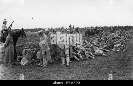 2 G55 K1 1915 16 deutschen Kriegsgefangenen französische Kavallerie WWI 1915 Geschichte Weltkrieg Kriegsgefangenen deutschen Soldaten unter französischer Gefangenschaft Stockfoto