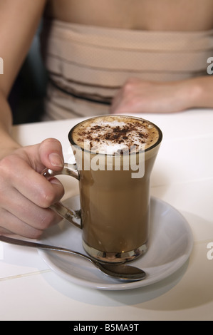 Eine ausgefallene Kaffee trinken. Stockfoto
