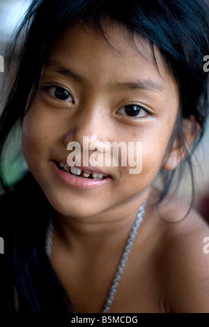 Kambodscha Kompong Chhnang Kinder vom Flussufer Stockfoto