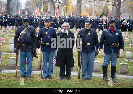 Veterans Day Zeremonie ehrt schwarze Soldaten, die im Bürgerkrieg gekämpft Stockfoto