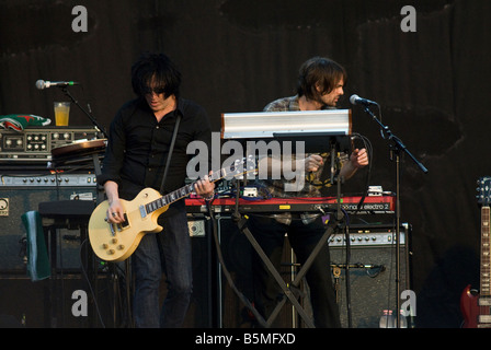 Troy Van Leeuwen, Königinnen der Steinzeit, Heineken Jamming Festival, Mestre Venedig Italien 21. Juli 2008 Stockfoto