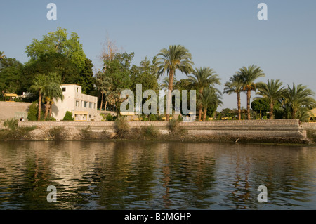 Blick auf den Botanischen Garten in Assuan El Nabatat Insel oder Kitchener Island ist eine der beiden großen Inseln auf dem Nil in der Nähe von Aswan Ägypten entfernt Stockfoto