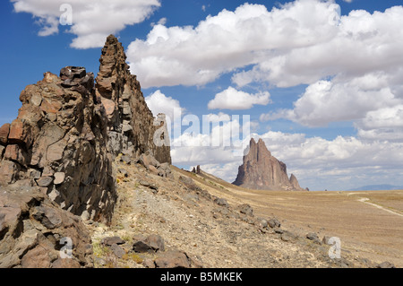 Shiprock New mexico zeigt eines der Minettes Stockfoto