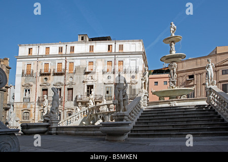 Fontana Pretoria, Palermo, Sizilien Stockfoto