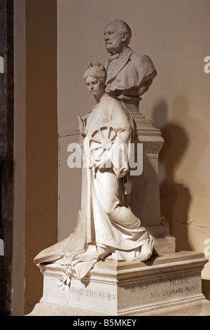 Denkmal für Francesco Ferrara, Kirche von San Domenico, Palermo, Sizilien Stockfoto