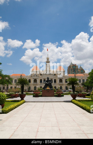 Reich verzierte Fassade des Volkskomitees Gebäude, Ho Chi Minh City Hall, Ho Chi Minh City, Vietnam Stockfoto