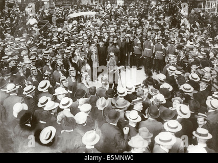 8 1914 7 31 A1 E Krieg Ankündigung Berlin 1914 Weltkrieg 1914-18 Berlin Mobilisierung der Truppen am 31. Juli 1914 in Berlin mehr Stockfoto
